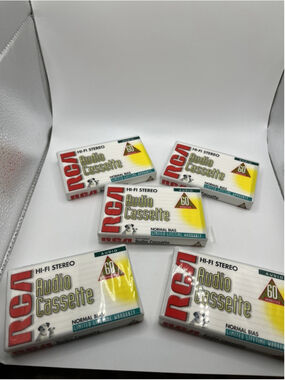 (5) RCA Audio Cassette Tapes - High Fidelity Stereo - Normal Bias - 60 Min